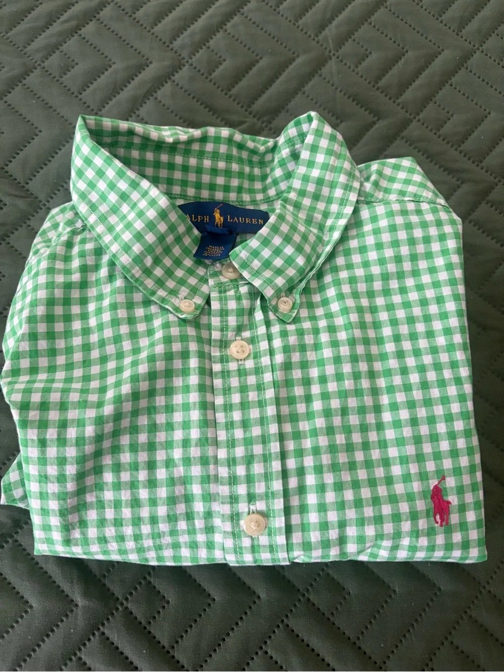 Boys button down Ralph Lauren short, size XL(18-20)